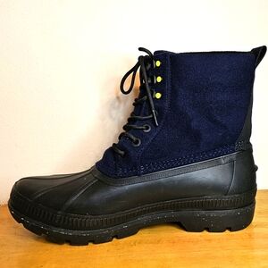 Sperry Ice Bay Wool Mens Size 12 Navy Blue 3M Thinsulate Winter Boots STS24633